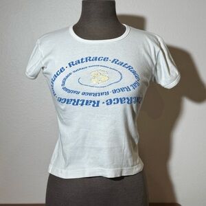 Y2K American Apparel Classic Girl baby-T “Rat Race”